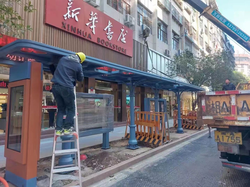 南平候車亭安裝圖 南平候車亭安裝圖