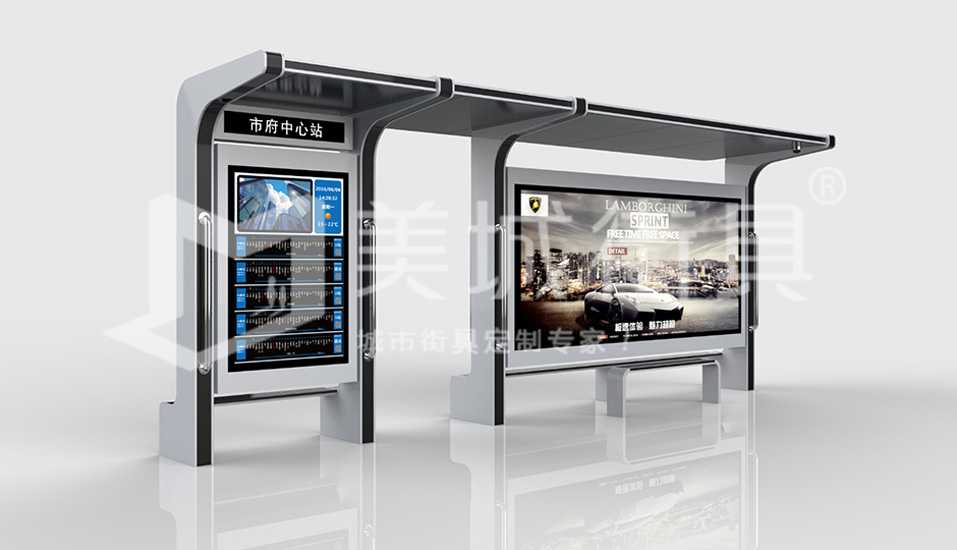 現代簡約公交亭平面圖 現代簡約公交亭平面圖